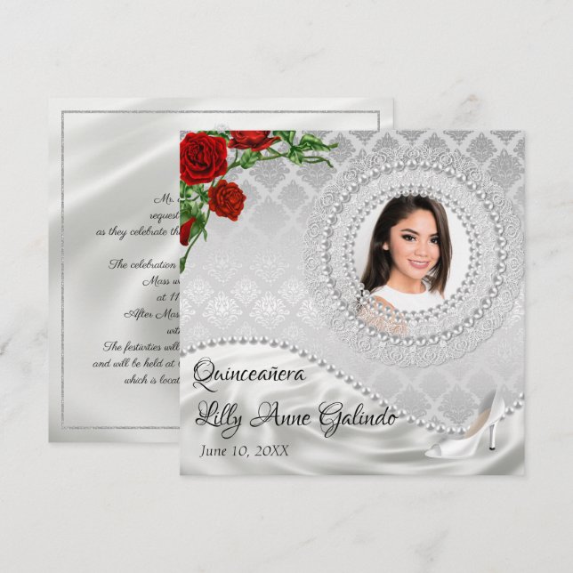 Quinceañera Invitation (Front/Back)