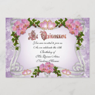 Quinceanera invitation 15e Anniversaire élégant