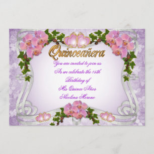 Quinceanera invitation 15e Anniversaire élégant