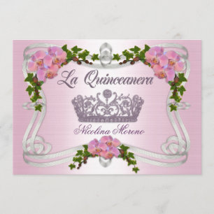 Quinceanera invitation 15e anniversaire élégante t