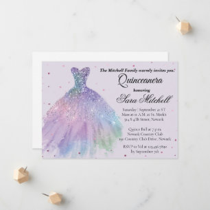 Quinceanera Invitation, Birthday Invite for sweet