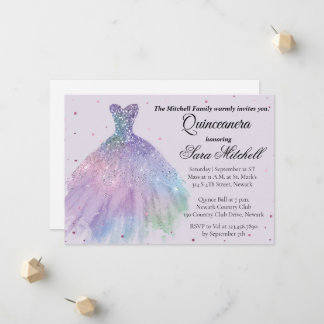 Quinceanera Invitation, Birthday Invite for sweet