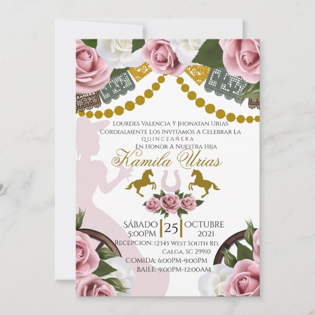 Quinceañera Invitation Charro (Devant)