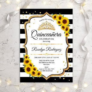 Quinceanera - Invitation des tournesols
