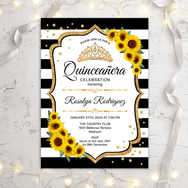 Quinceanera - Invitation des tournesols (Créateur téléchargé)
