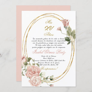 Quinceanera invitation en espagnol