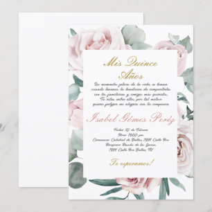 Quinceanera invitation en espagnol
