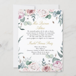Quinceanera invitation en espagnol