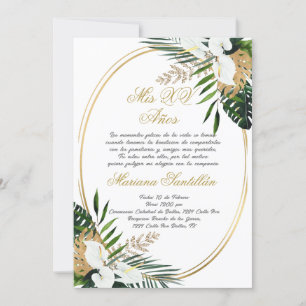 Quinceanera invitation en espagnol