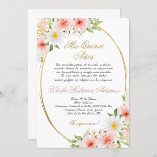 Quinceanera invitation en espagnol