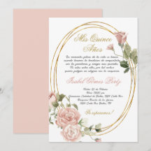 Quinceanera invitation in Spanish