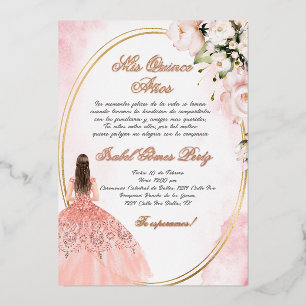 Quinceanera invitation in Spanish