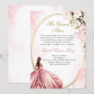 Quinceanera invitation in Spanish