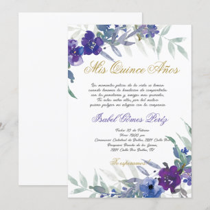 Quinceanera invitation in Spanish