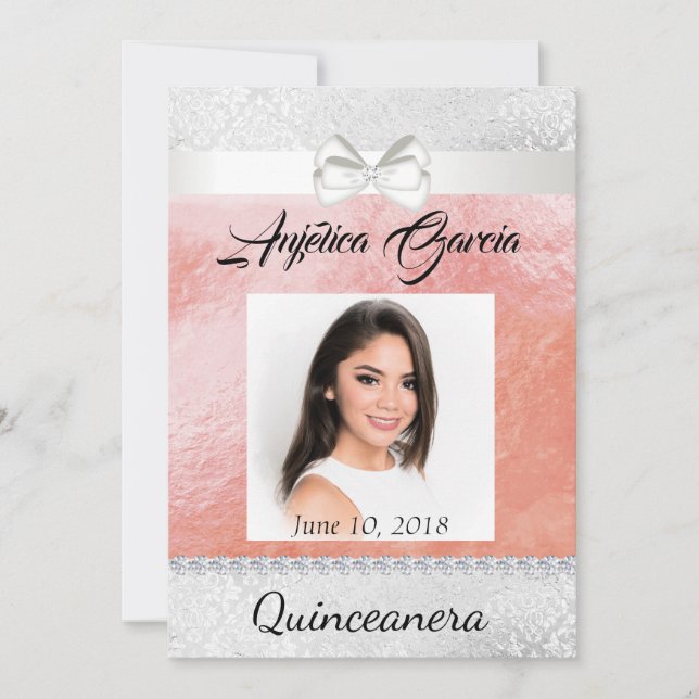 Quinceañera Invitation Photo (Front)