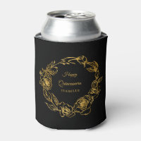 Quinceanera Luxe Gold Rose Personalized Black