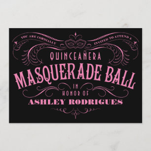 Quinceanera Masquerade Invitations