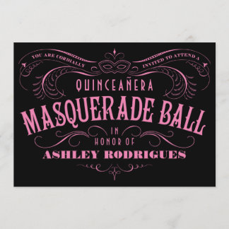 Quinceanera Masquerade Invitations