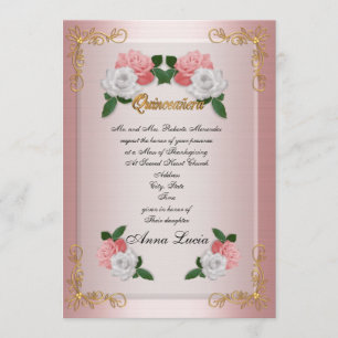 Quinceanera Messe invitation 15e Anniversaire élég
