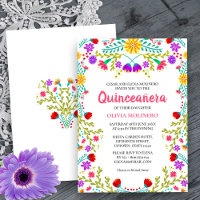 Quinceanera Mexican Fiesta Floral 15th Birthday