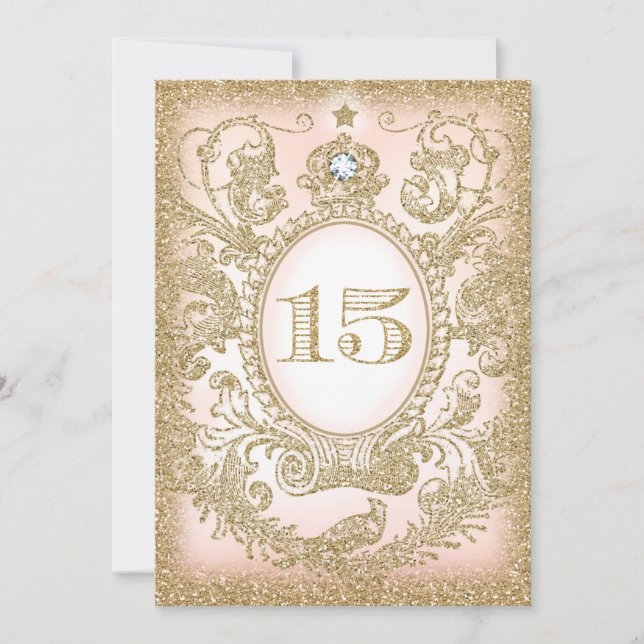 Quinceañera Once Upon a Time Princess Invitation (Front)