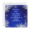Quinceanera Party Royal Blue Winter Snowflakes
