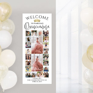 Quinceañera Photo Collage 15th Birthday Welcome Poster