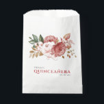 Quinceanera Pink Roses Floral Rustic Botanical Favour Bag<br><div class="desc">Set of pink roses floral favour bags you can easily customize by clicking the "Personalize" button</div>