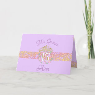 Quinceanera Purple Lilac Elegant Spanish Invitation