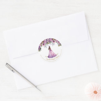 Quinceañera Purple Lilac Sticker