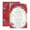 Quinceañera Red Floral Vintage Gold Butterflies