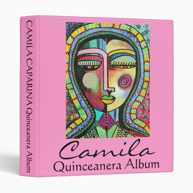 Quinceanera Rememberance Photo Album 15th Birthday Binder (Front/Spine)