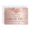 Quinceanera rose gold glitter budget save the date