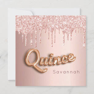 Quinceanera rose or rose invitation