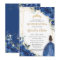 Quinceañera Royal Blue Floral Princess 15 Birthday