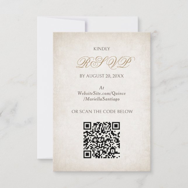 Quinceanera RSVP Card (Front)