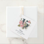 Quinceanera Rustic Floral 15th Birthday Favour Tags<br><div class="desc">Cute modern yet elegant Quinceañera Mis Quince Anos birthday party supplies. Featuring a rustic floral olive green and pink colours design and template that can be easily edited and the text replaced with your own details by clicking the "Personalize" button. For further customization, please click the "Customize Further" link and...</div>