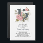 Quinceanera Rustic Floral 15th Birthday Magnetic Invitation<br><div class="desc">Cute modern yet elegant Quinceañera Mis Quince Anos birthday party invitations. Rustic floral olive green and pink colours design and template that can be easily edited and the text replaced with your own details by clicking the "Personalize" button. For further customization, please click the "Customize Further" link and use our...</div>