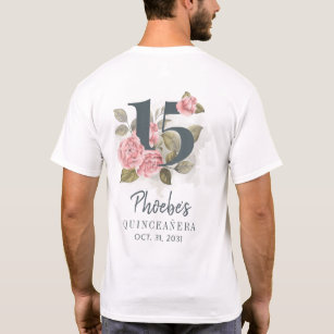 Quinceanera Rustic Floral 15th Birthday T-Shirt