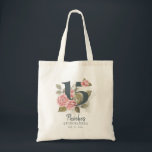 Quinceanera Rustic Floral 15th Birthday Tote Bag<br><div class="desc">Cute modern yet elegant Quinceañera Mis Quince Anos birthday party matching tote bag that would look good in the photos. Featuring a rustic floral olive green and pink colours design and template that can be easily edited and the text replaced with your own details by clicking the "Personalize" button. For...</div>