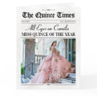 Quinceañera Save the Date Newspaper Photoshoot
