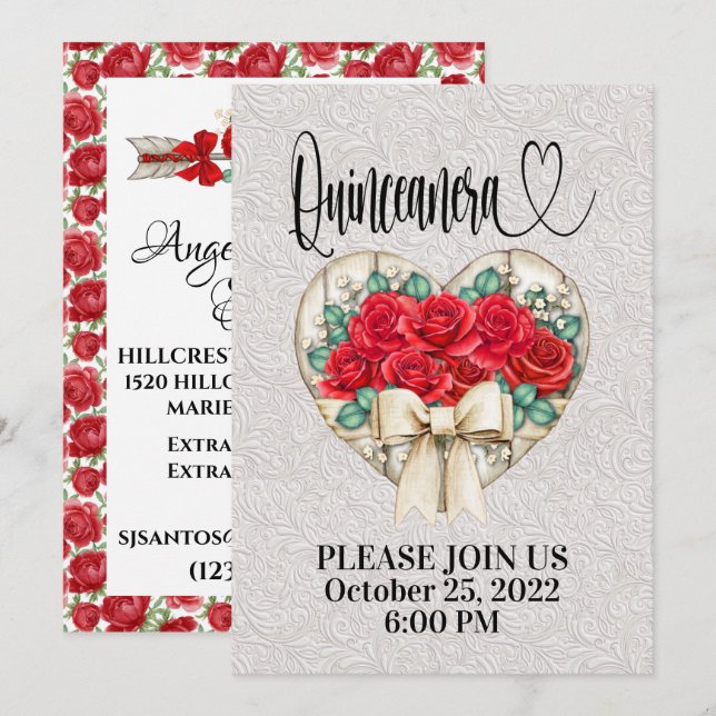 Quinceanera - See Back  Invitation (Front/Back)