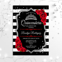 Quinceanera - Silver Black Red