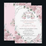 Quinceañera Soft Pink Floral Princess Carriage Invitation<br><div class="desc">Personalize this lovely soft pink floral princess carriage quinceañera invitation with own wording easily and quickly,  simply press the customize it button to further re-arrange and format the style and placement of the text.  Matching items available in store!  (c) The Happy Cat Studio</div>