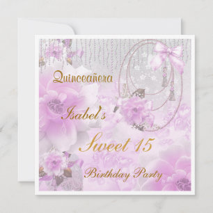 Quinceanera Sweet 15 Anniversaire Invitation