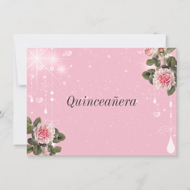 Quinceanera, Sweet sixteen, Invitation Bat mitzvah (Devant)