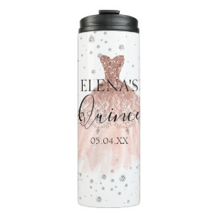 Quinceañera Thermal Tumbler Favour Personalized 