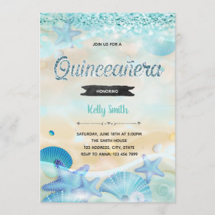 Quinceanera  under the sea invitation