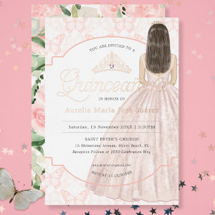 Quinceañera  Watercolor Blush Floral Birthday