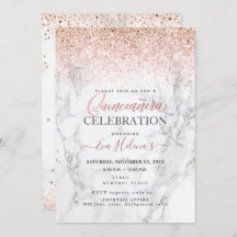 Quinceañera, Written in the Star, Marble+Rose Gold